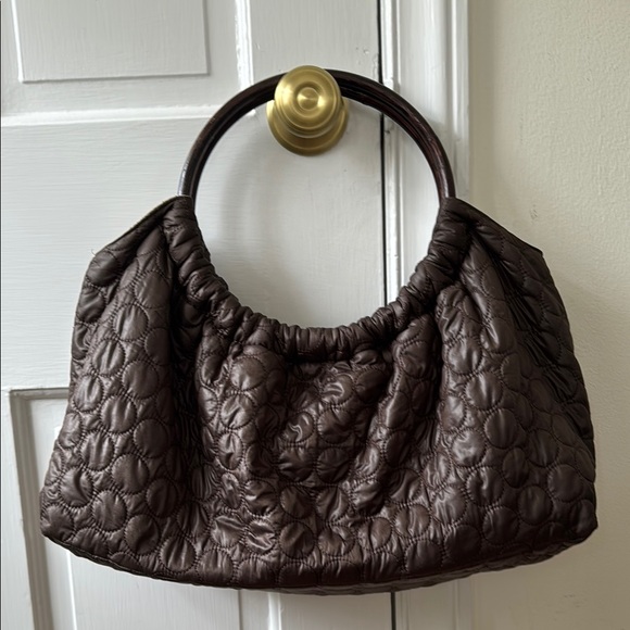 Vintage Handbags - VINTAGE Brown Quilted Women's Bag
